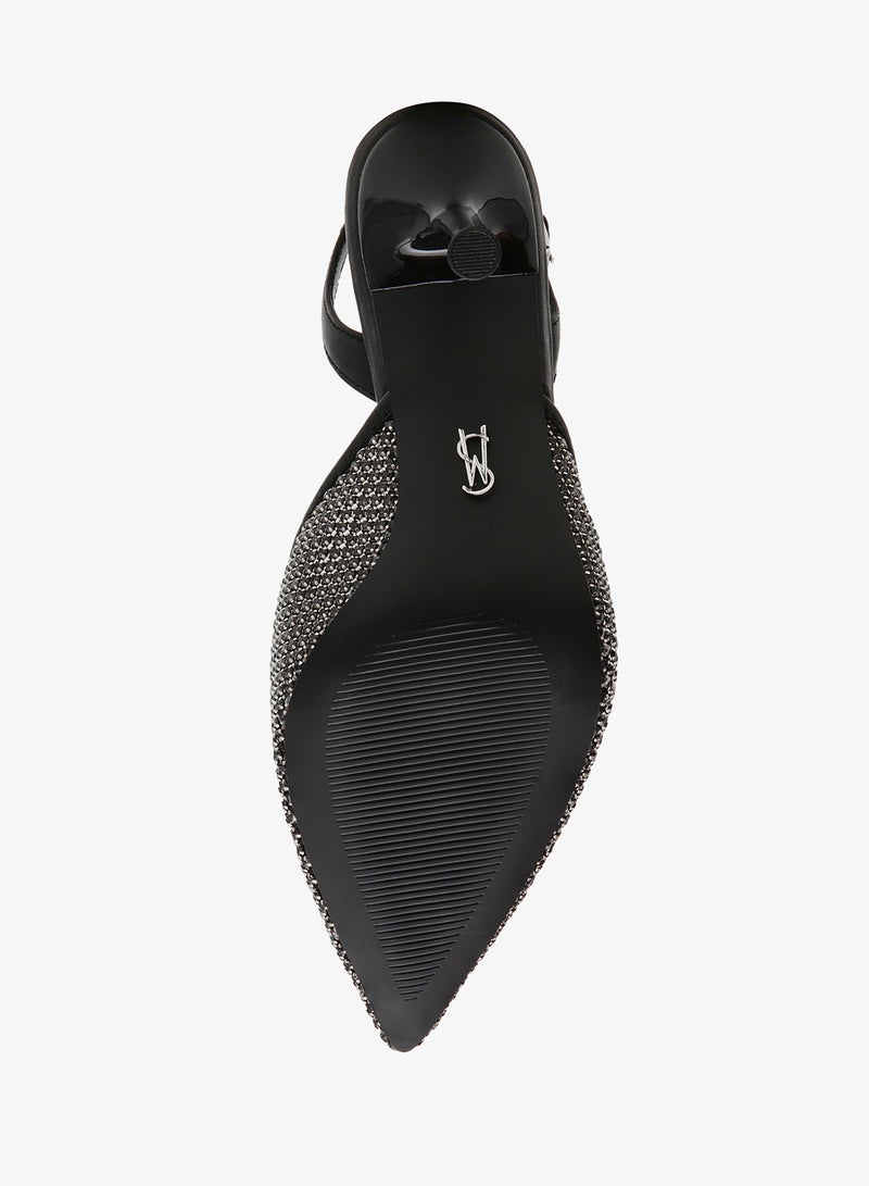 ستيف مادن حذاء بكعب من جلد البولي يوريثين النابا مرصع بالكريستال - Image 5